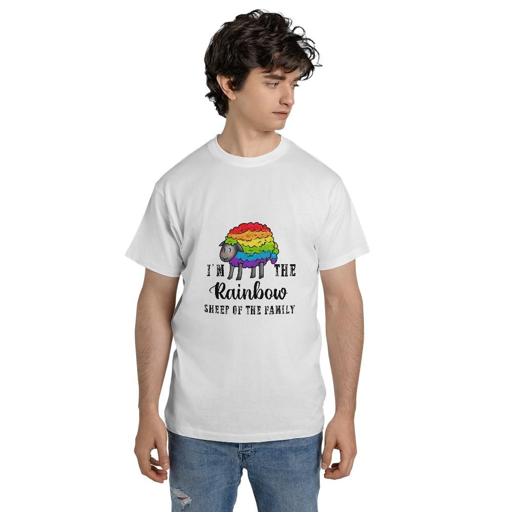 Rainbow Sheep Unisex Jersey Short Sleeve Tee (Made in US)