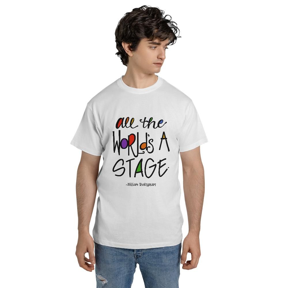 All the World's A Stage Unisex Jersey Short Sleeve Tee (Made in US)