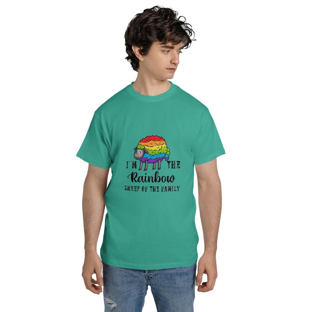 Rainbow Sheep Unisex Jersey Short Sleeve Tee (Made in US)