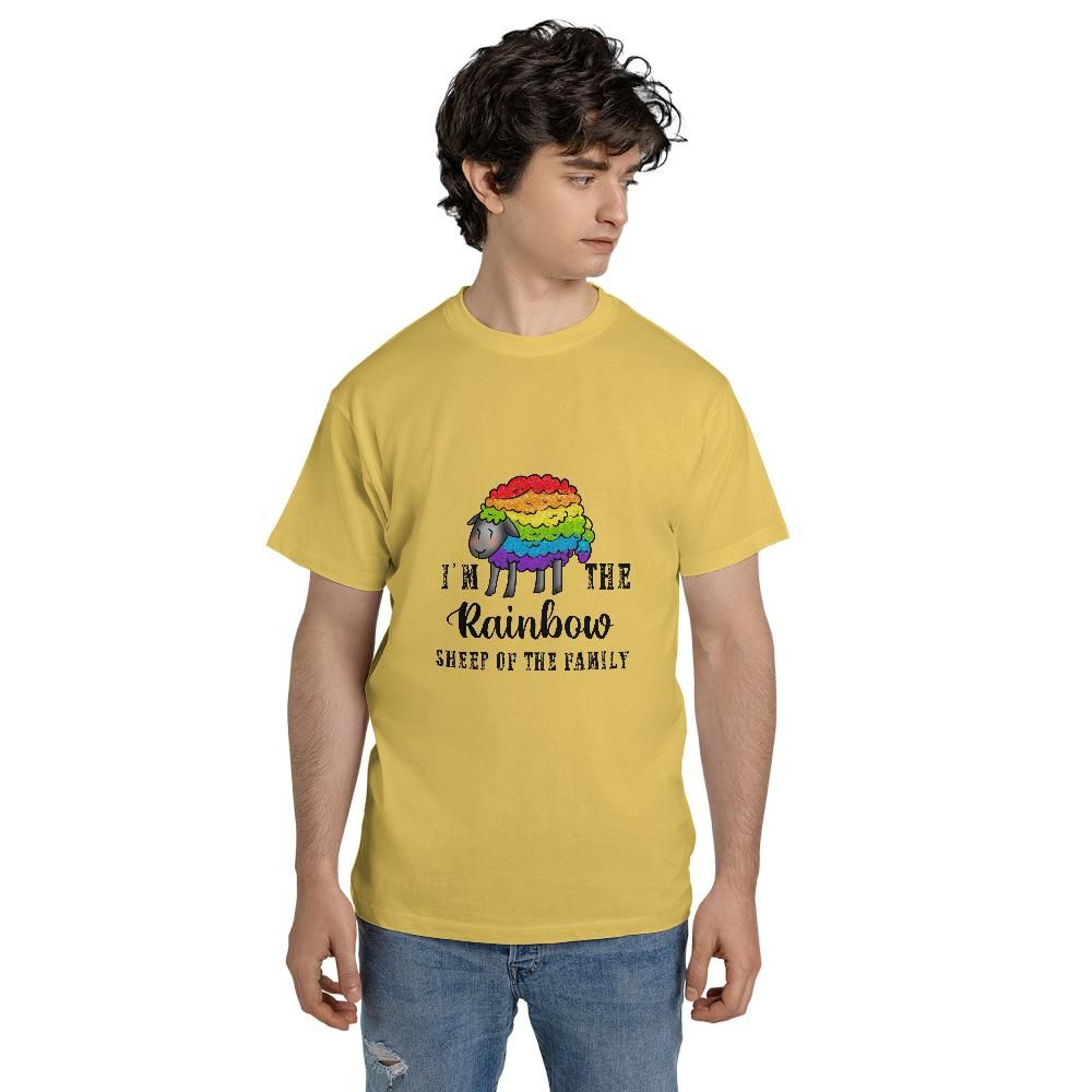 Rainbow Sheep Unisex Jersey Short Sleeve Tee (Made in US)