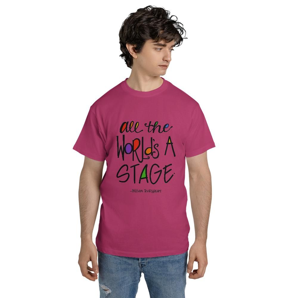 All the World's A Stage Unisex Jersey Short Sleeve Tee (Made in US)