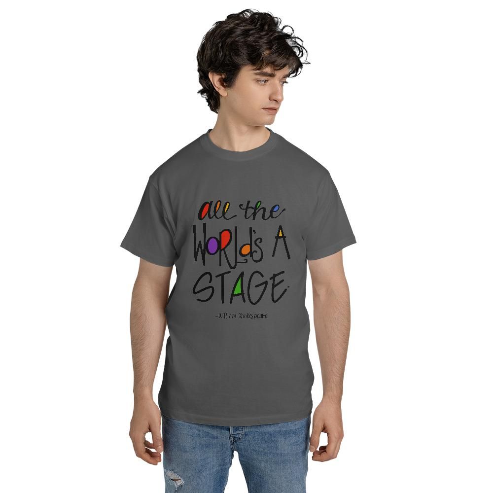 All the World's A Stage Unisex Jersey Short Sleeve Tee (Made in US)