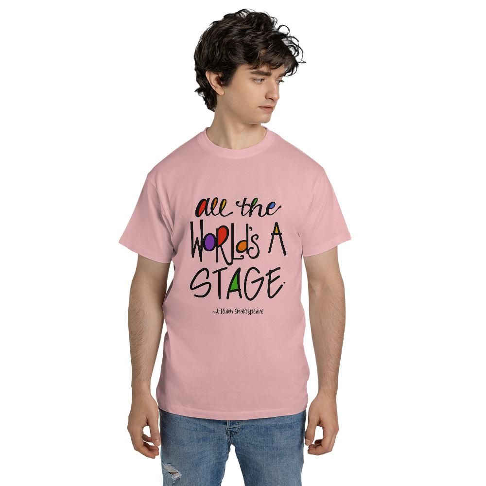 All the World's A Stage Unisex Jersey Short Sleeve Tee (Made in US)