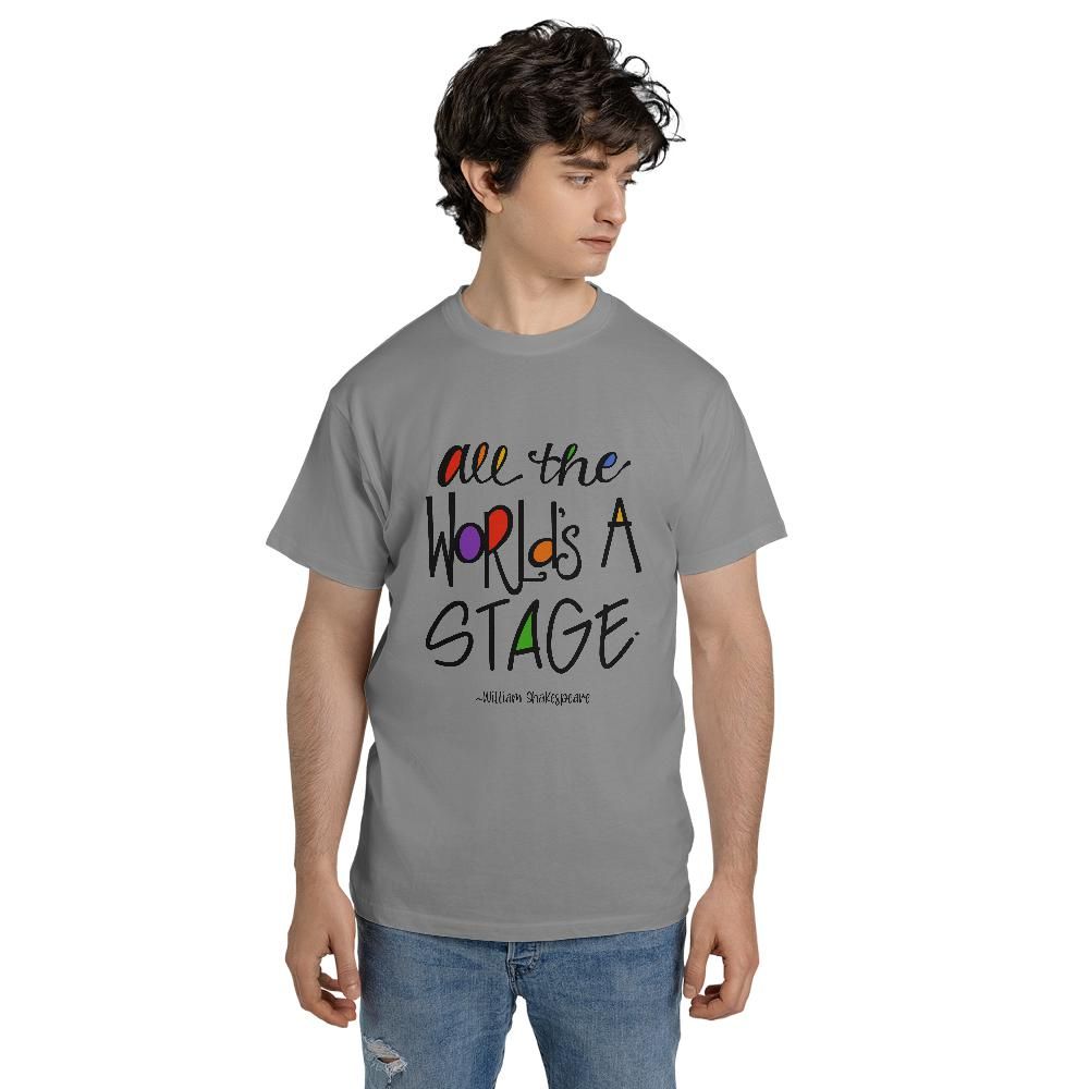 All the World's A Stage Unisex Jersey Short Sleeve Tee (Made in US)